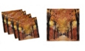 Ambesonne Autumn Set of 4 Napkins, 12" x 12"